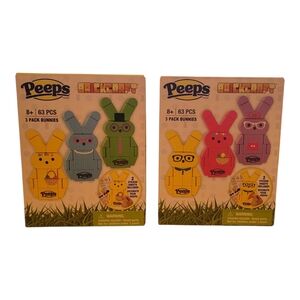 Peeps‎ Brickcraft Building Set 3 Pack Bunnies Easter Kids Toy 63 Pieces each